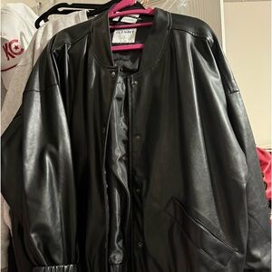 Faux leather bomber jacket. New no tags
